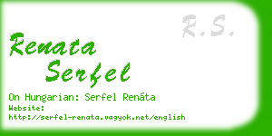 renata serfel business card
