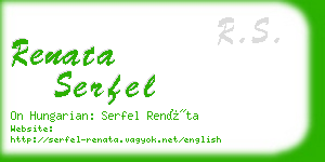 renata serfel business card